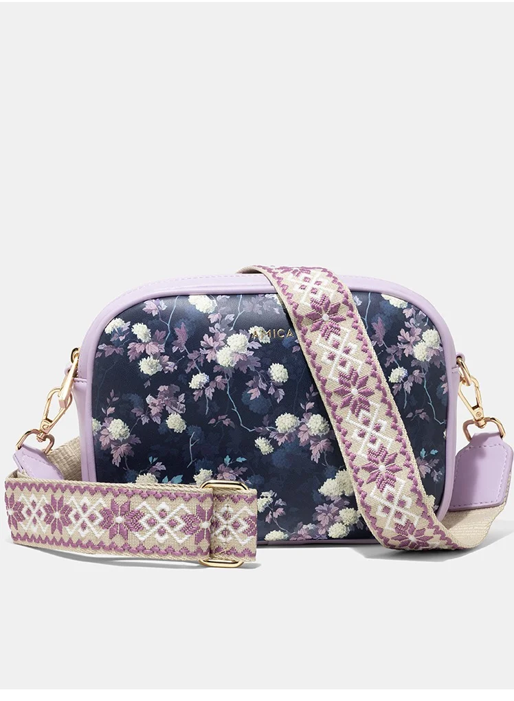 أميكا AMICA Flores Crossbody Bag - Mauve Floral