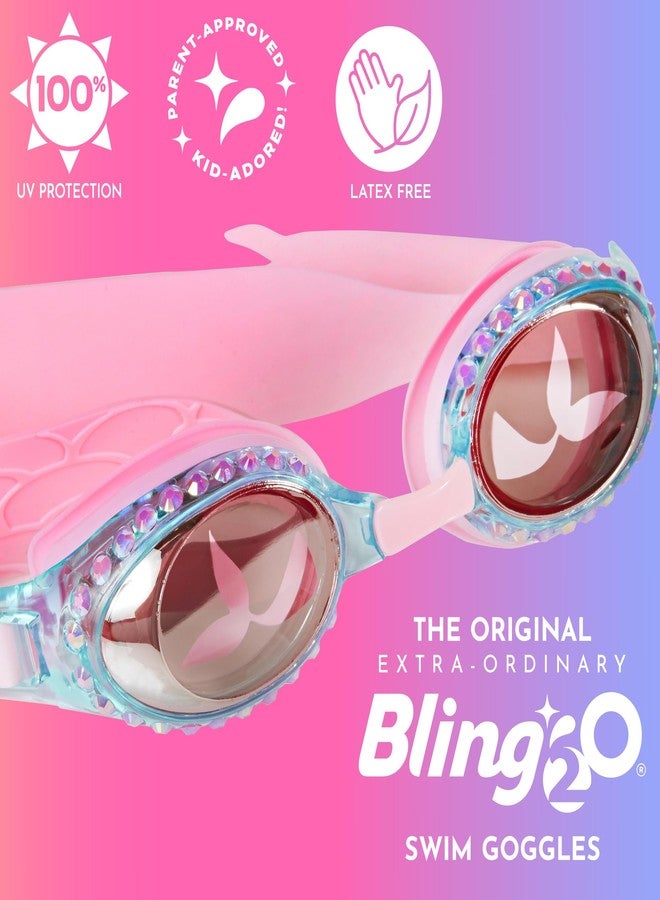 Bling 2O Girls Swim Goggles for Kids – Pink Mermaid Design, Anti-Fog UV Protection Lenses, Adjustable Strap, Leakproof Comfortable Fit for Pool, Beach, Swim Lessons & Vacation, Ages 3+ - Image 3