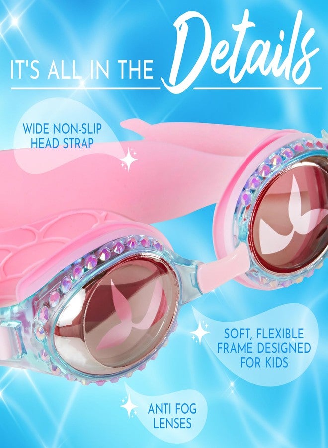 Bling 2O Girls Swim Goggles for Kids – Pink Mermaid Design, Anti-Fog UV Protection Lenses, Adjustable Strap, Leakproof Comfortable Fit for Pool, Beach, Swim Lessons & Vacation, Ages 3+ - Image 4