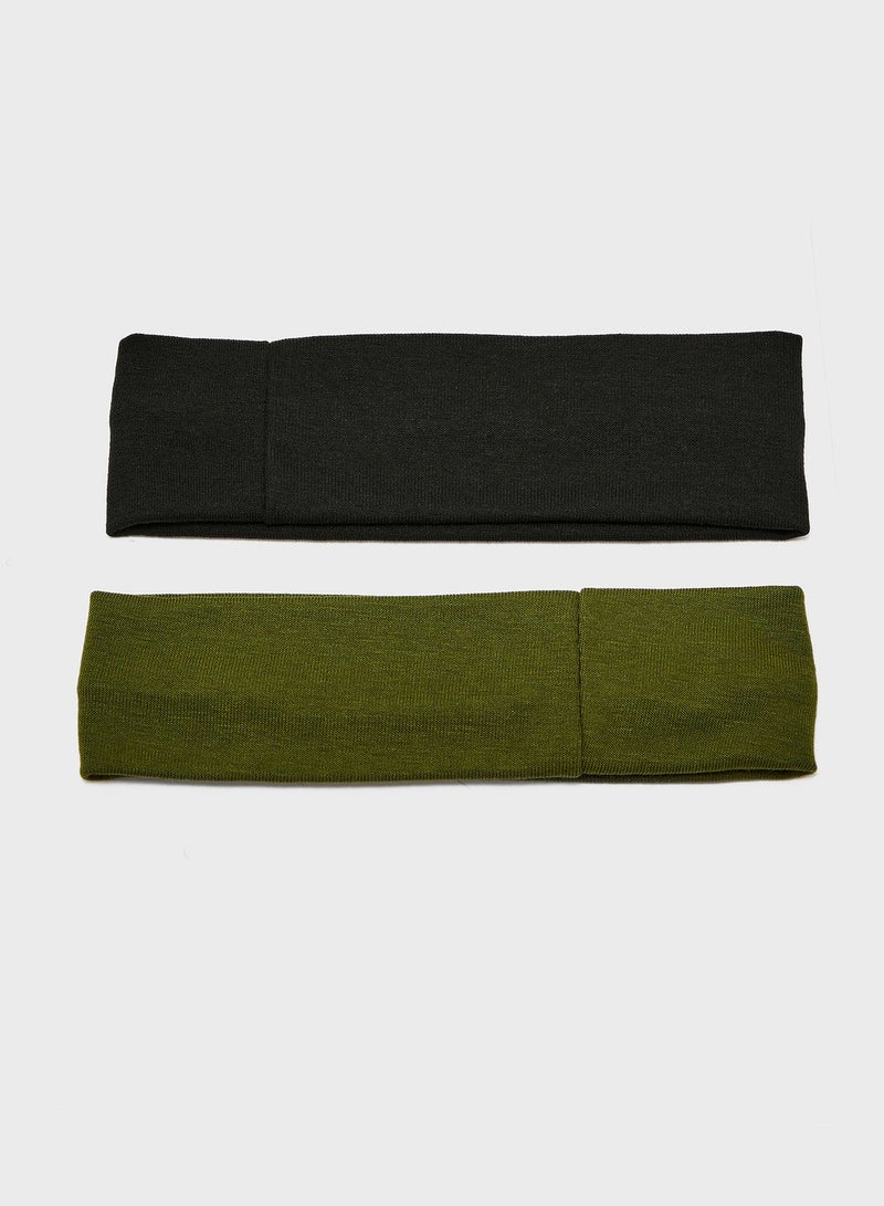 Ginger 2 Pack Sporty Jersey Stretch Headband  - Image 2