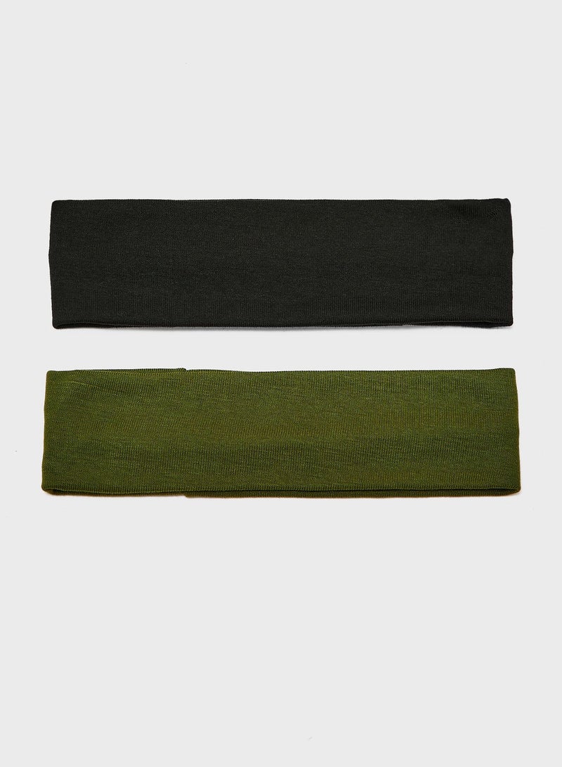 Ginger 2 Pack Sporty Jersey Stretch Headband  - Image 1