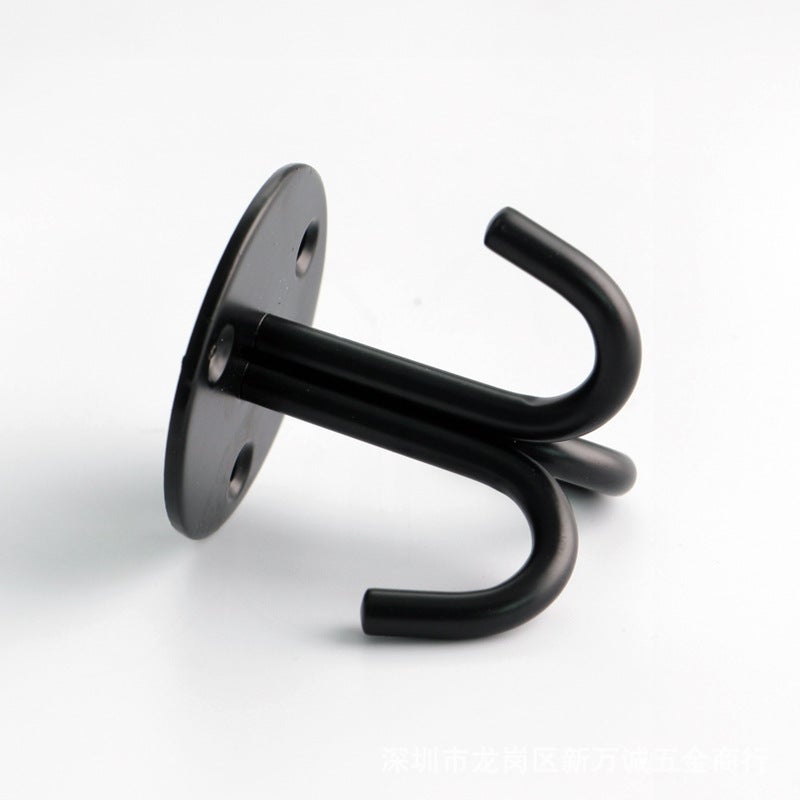 Black Stainless Steel Hook Ceiling Fan Hook Wall Ceiling Hanging Lighting Ceiling Hook U-Shaped Load-Bearing Hook - Image 3