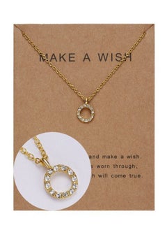 Circle Pendant Elegant Necklace Gold