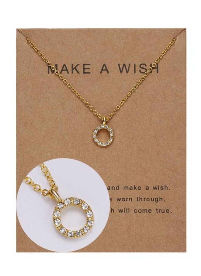 Muyixin - Circle Pendant Elegant Necklace Gold - Image 1
