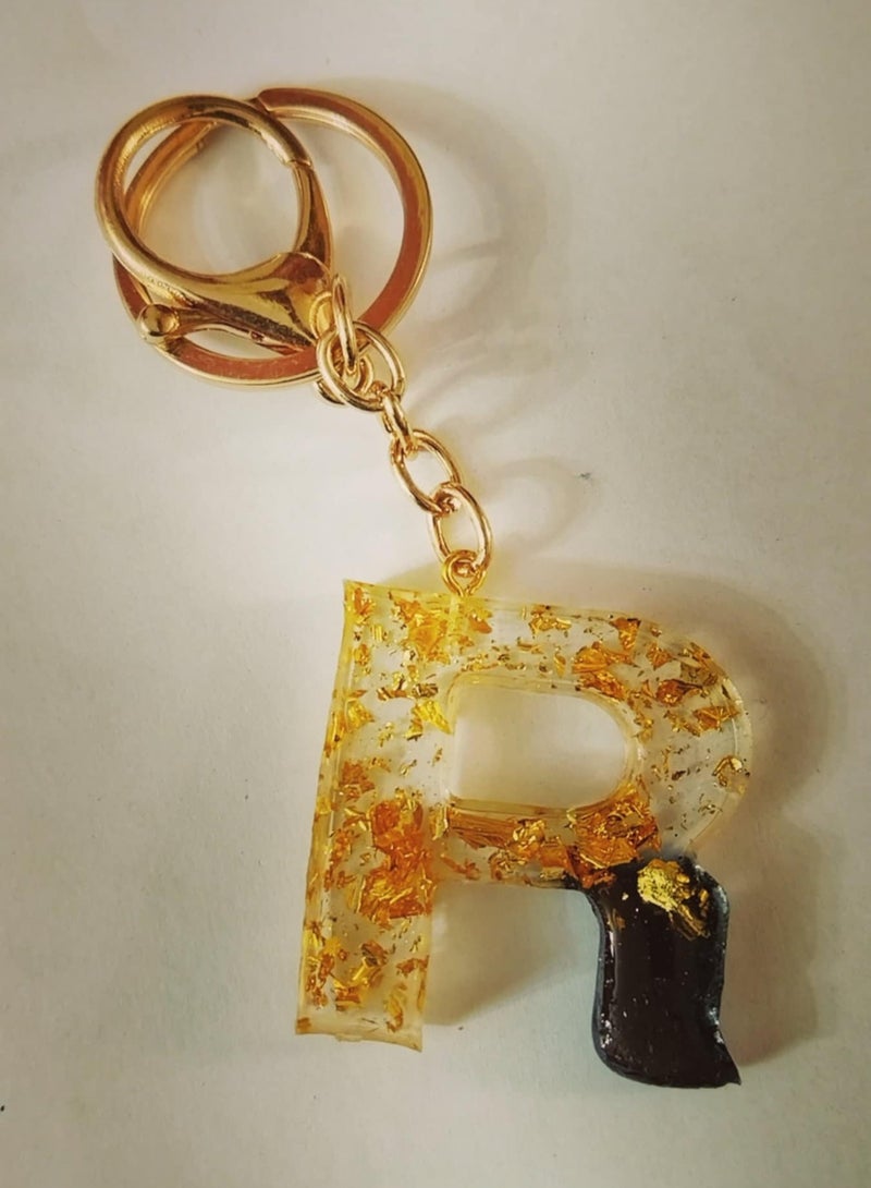 Handmade  keychain of Rezen with the shape of letter R-Suitable For Bag