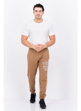 Gazzarrini Men Printed Drawstring Basic Jogger Pants, Brown  - Image 4