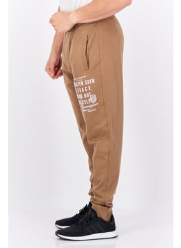 Gazzarrini Men Printed Drawstring Basic Jogger Pants, Brown  - Image 2