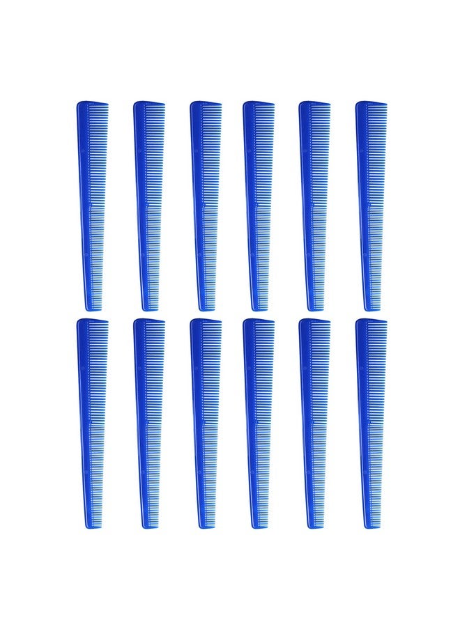 Styling Gear #131 Set of 12 Tapered Hair Cutting Styling Combs Twist Braid Flexible Ideal for Barber Hairstylists Men and Women (Royal Blue) - Image 1
