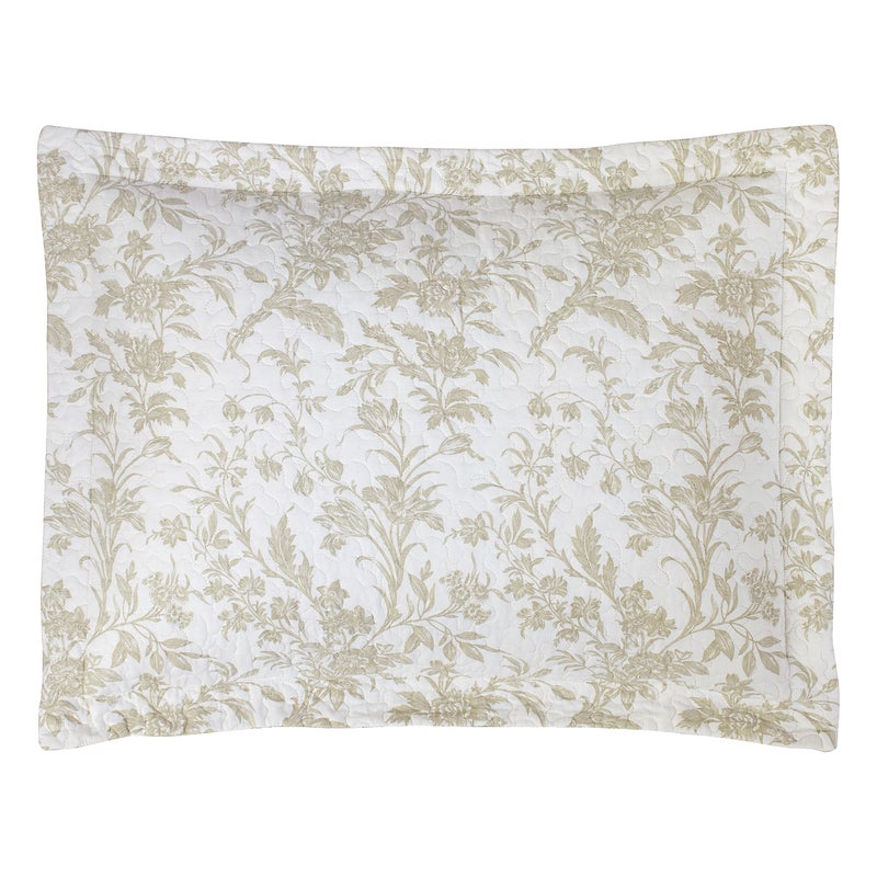 Laura Ashley Home - Amberley Collection - Quilt Set - 100% Cotton, Breathable & Lightweight, Reversible Bedding, Pre-Washed for Added Softness, Queen, Biscuit - Image 4