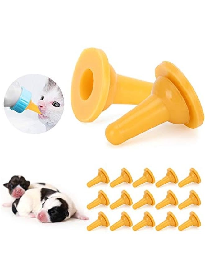 Pet Feeding Bottle Nipple, 15Pcs Soft Silicone Cat Dog Feeding Pacifier Pet Feeding Tool Accessory for Puppies Kittens Bunnies and Baby Ferrets - Image 2