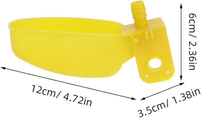 10 قطعة من أوعية الشرب الأوتوماتيكية للدواجن، سقاية صفراء كبيرة للدجاج، مناسبة للحمام والسمان والببغاء، متوافقة مع أنبوب الماء - Image 3
