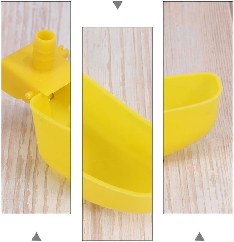 10 قطعة من أوعية الشرب الأوتوماتيكية للدواجن، سقاية صفراء كبيرة للدجاج، مناسبة للحمام والسمان والببغاء، متوافقة مع أنبوب الماء - Image 5