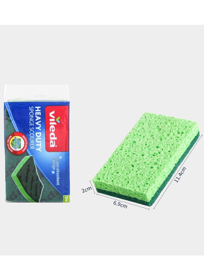 3 Pieces Dishwashing Sponge Block Biodegradable Wood Pulp Cotton Dishwashing Wipe Kitchen Cleaning Cloth Foam Dishwashing Tools