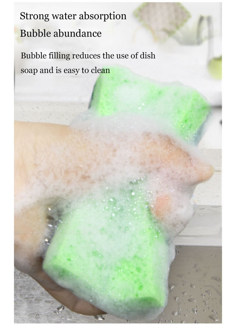 3 Pieces Dishwashing Sponge Block Biodegradable Wood Pulp Cotton Dishwashing Wipe Kitchen Cleaning Cloth Foam Dishwashing Tools
