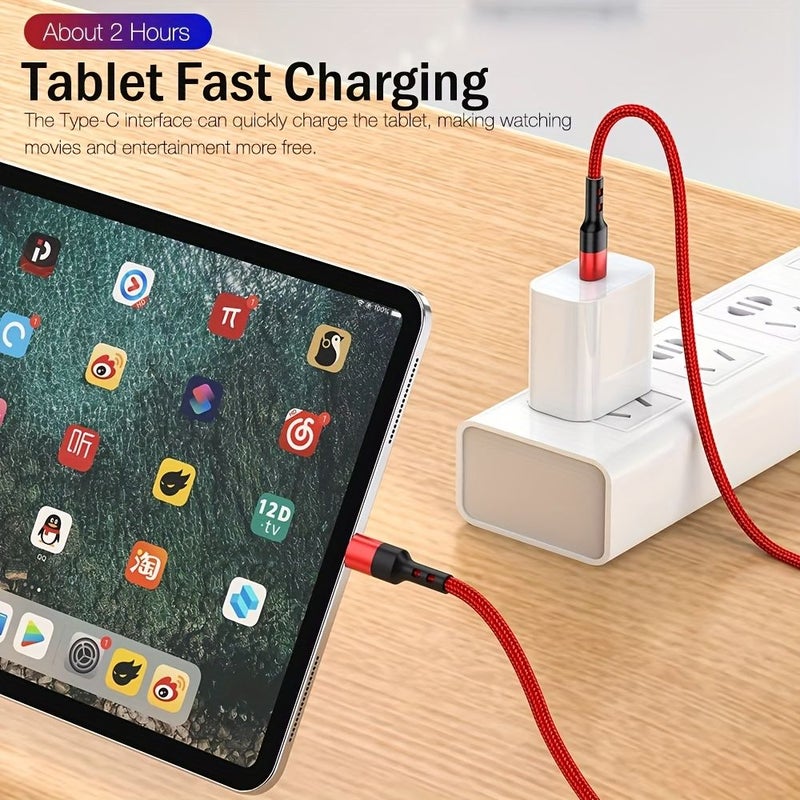 كابل شحن Nnbli USB من النوع C بقدرة 60 واط، شحن سريع تيربو، طول 59.06 بوصة، أسود - Image 4