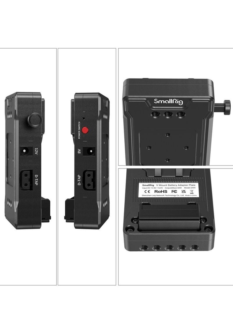 SMALLRIG - SmallRig 3499 V Mount Battery Adapter Plate with Extension Arm - Image 1