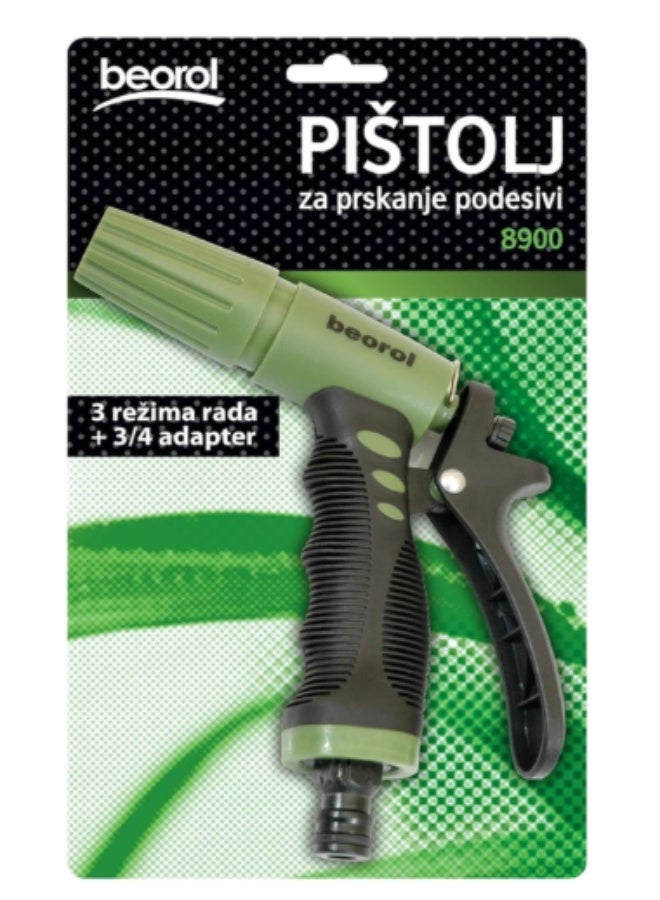 Beorol-Garden 3 Working Mode Adjustable Sprayer Trigger Nozzle With 3/4" Hose Connector - Image 1
