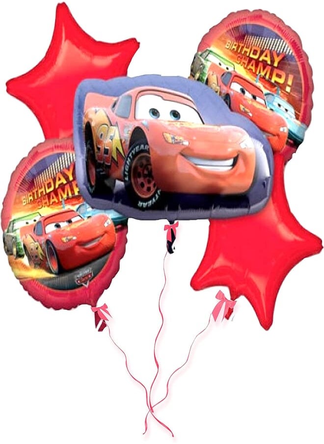 Tamona Tamona Cars Lightning Mc Queen Theme Foil Balloons Set of 5 