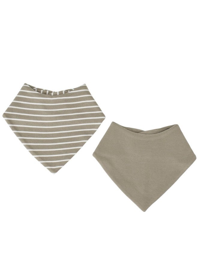 Woolino Merino Wool Baby Bibs - Highly Absorbent Bandana Bib with Cotton Outer Layer and Merino Wool Inner Layer - Pack of 2 - Image 1