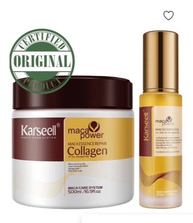 Karseell Collagen Hair Mask + Essence Oil 500ml + 50ml / 18.6fl oz - Image 1