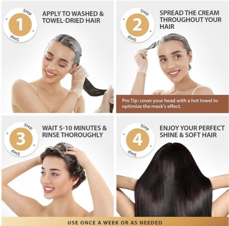 Karseell Collagen Hair Mask + Essence Oil 500ml + 50ml / 18.6fl oz - Image 5