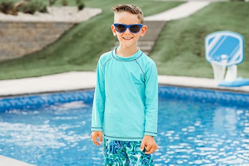 City Threads Made in USA Baby Boys and Girls Solid Rashguard Swimming Tee Shirt Rash Guard SPF UPF Sun Protection for Summer Beach Pool and Play, L/S White, 6-9 mon. - Image 2