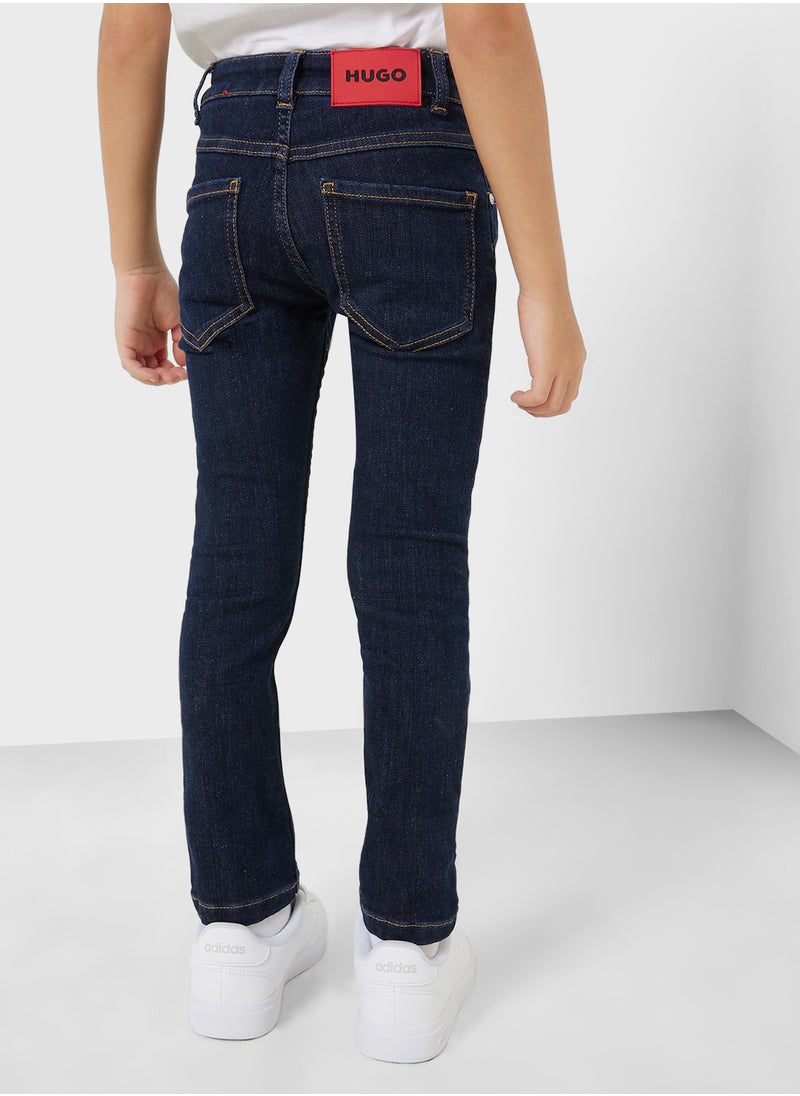 HUGO - Kids Essential Slim Fit Jeans - Image 1