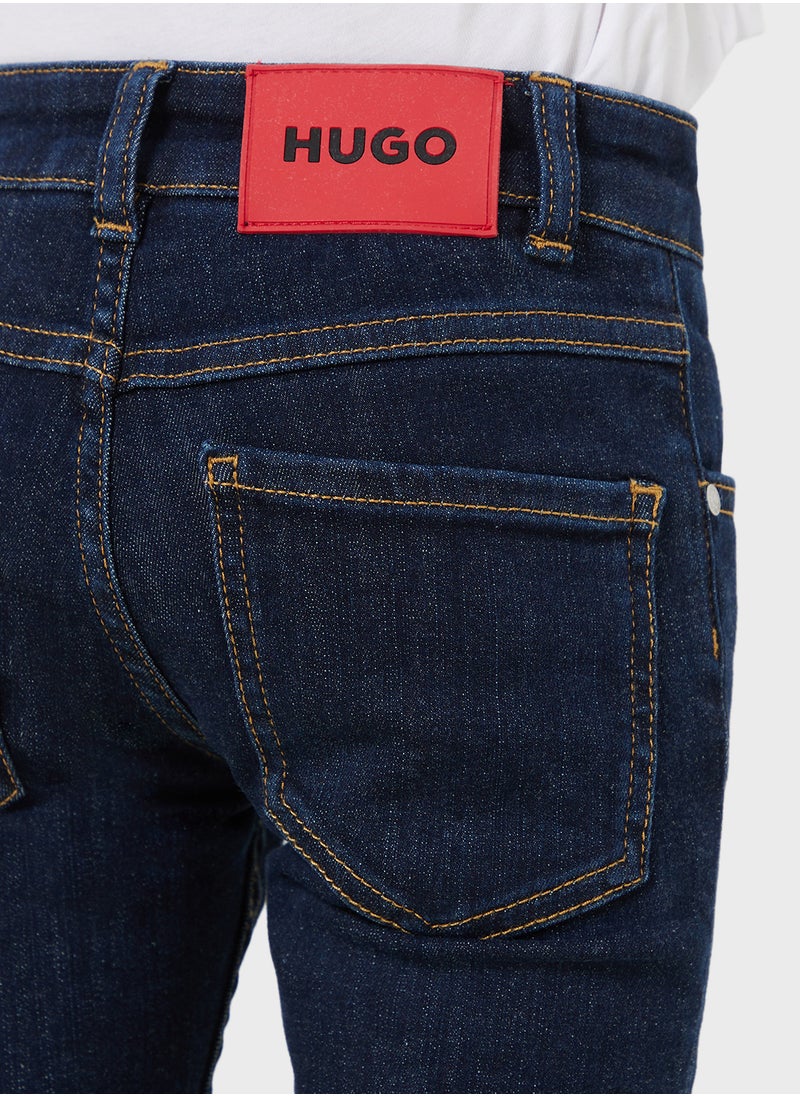 HUGO - Kids Essential Slim Fit Jeans - Image 1