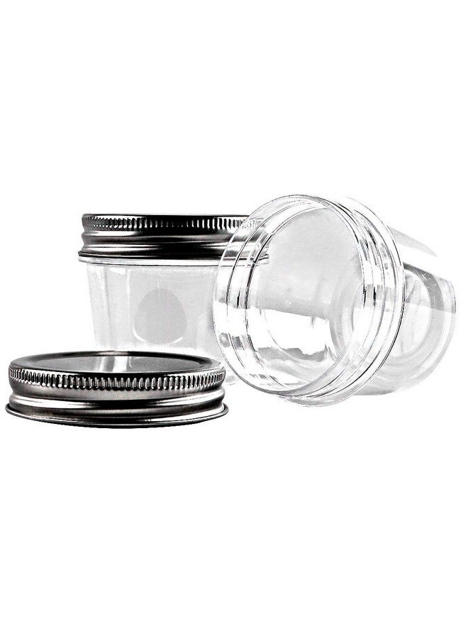 Novelinks 4 Ounce Clear Plastic Jars Containers With Screw On Lids - Refillable Round Empty Plastic Slime Storage Containers for Kitchen & Household Storage - BPA Free (40 Pack) - Image 4