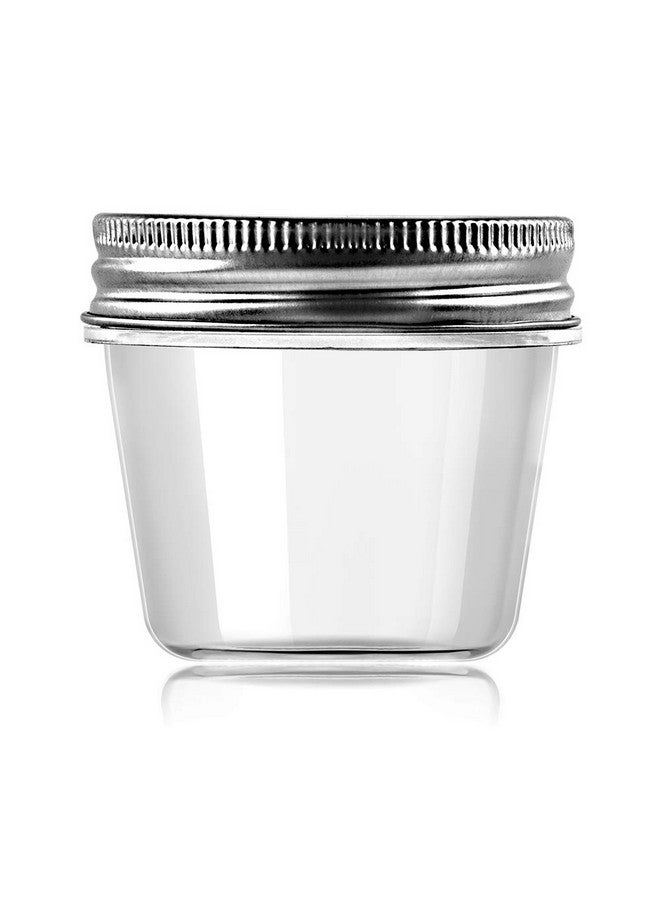 Novelinks 4 Ounce Clear Plastic Jars Containers With Screw On Lids - Refillable Round Empty Plastic Slime Storage Containers for Kitchen & Household Storage - BPA Free (40 Pack) - Image 2