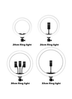 General Portable 10-Inch Beauty Ring Light With Stand For Mobile Phone Photography Live Broadcast Adjustable Brightness And Color-Light Source Color:Arc 13 Inch Fill Light 50cm Metal Tripod Suit  - Image 5