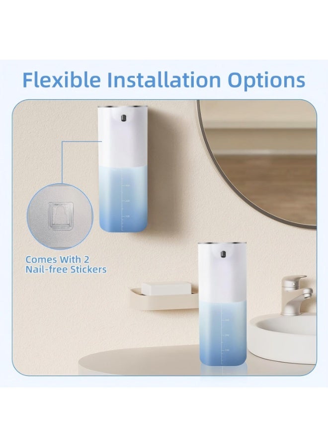 موثوقية التنبؤ مُوزِّع صابون آلي لمس خالي، مُوزِّع صابون رغوي بسعة 400 مل مع شحن عبر منفذ USB-C، و4 مستويات قابلة للتعديل للرغوة، ووظيفة تنظيف ذاتي، لحوض المطبخ/سطح المائدة في الحمام (بياض) - Image 3