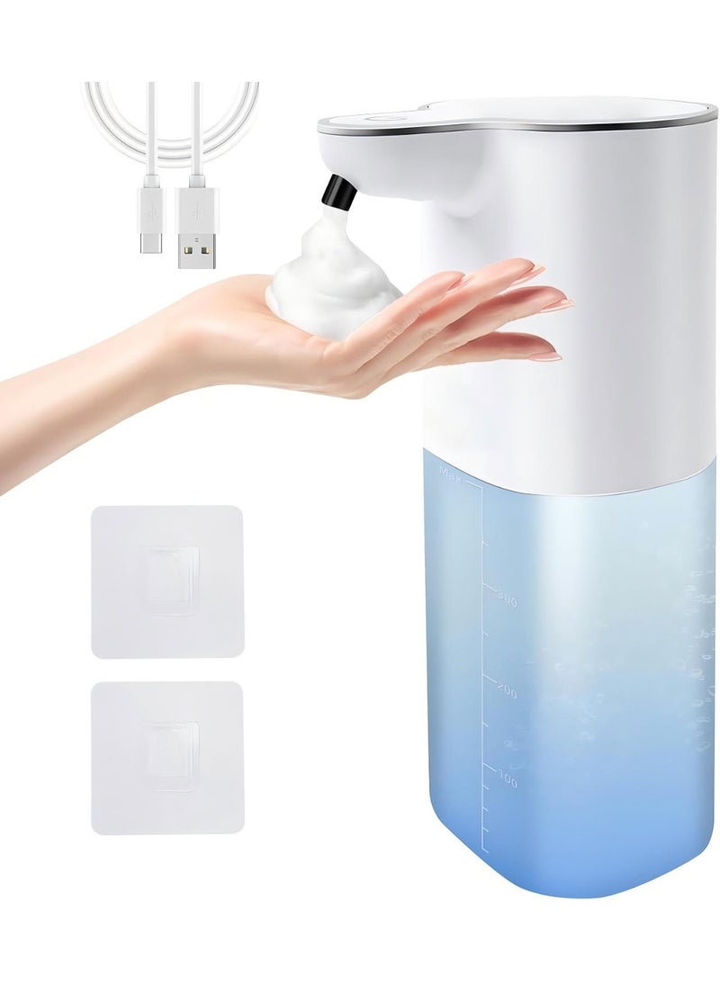موثوقية التنبؤ مُوزِّع صابون آلي لمس خالي، مُوزِّع صابون رغوي بسعة 400 مل مع شحن عبر منفذ USB-C، و4 مستويات قابلة للتعديل للرغوة، ووظيفة تنظيف ذاتي، لحوض المطبخ/سطح المائدة في الحمام (بياض) - Image 1