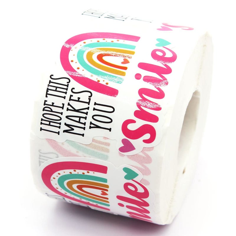 I Hope This Makes You Smile StickersCute Smile Small Business Sticker for Mail Envelopes Package Packing 500 Labels Per Roll