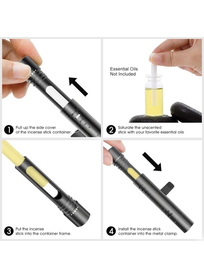 2 Packs Custom Car Air Freshener Diffuser Vent Clips for Car Decoration Accessories with 12 Refill Sticks for Cars, Office, Kitchen, Bathroom, Pet Houses, Basic Refillable Kit - Image 3