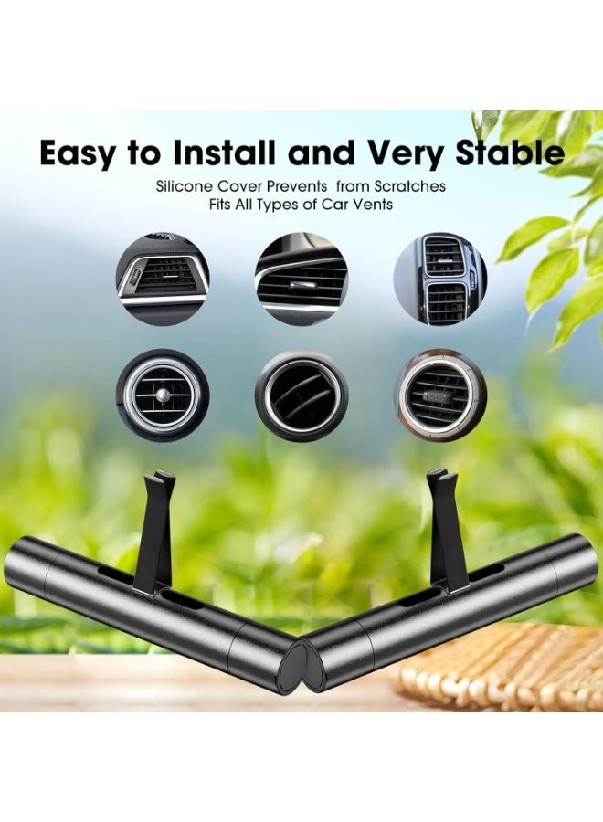 2 Packs Custom Car Air Freshener Diffuser Vent Clips for Car Decoration Accessories with 12 Refill Sticks for Cars, Office, Kitchen, Bathroom, Pet Houses, Basic Refillable Kit - Image 5