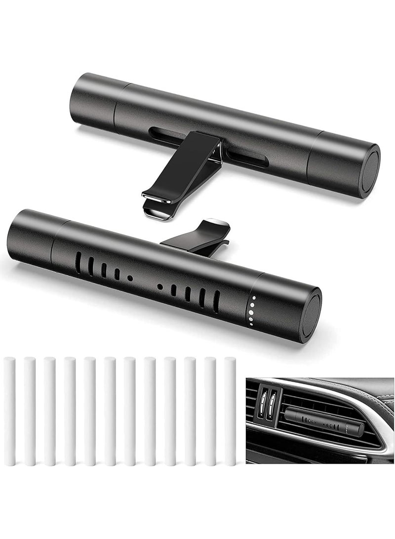 2 Packs Custom Car Air Freshener Diffuser Vent Clips for Car Decoration Accessories with 12 Refill Sticks for Cars, Office, Kitchen, Bathroom, Pet Houses, Basic Refillable Kit - Image 1