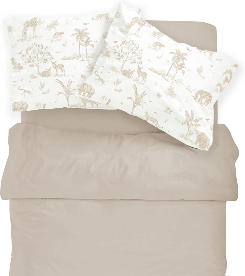 MakeMake Organics Organic Toddler Pillowcase (Set of 2) GOTS Certified Organic Cotton Pillowcase - Ultra Soft Breathable Fits 13x18 Boys Girls Neutral Unisex Animals (14"x19", Safari) - Image 5