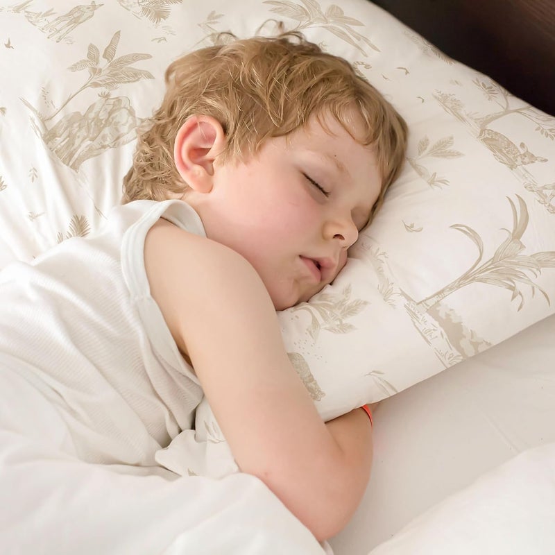 MakeMake Organics Organic Toddler Pillowcase (Set of 2) GOTS Certified Organic Cotton Pillowcase - Ultra Soft Breathable Fits 13x18 Boys Girls Neutral Unisex Animals (14"x19", Safari) - Image 3