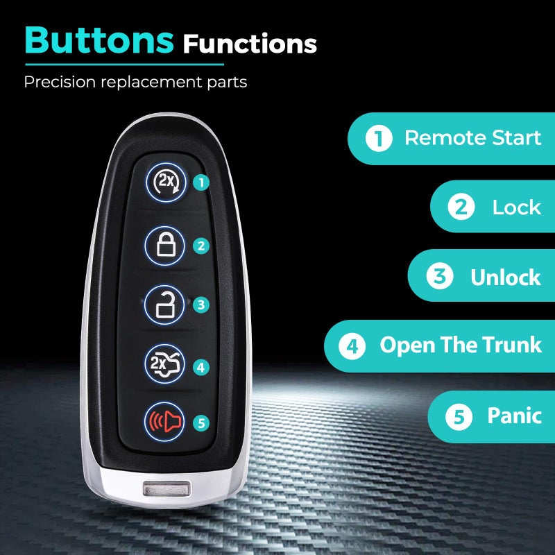 HelloAuto غطاء مفتاح بديل متوافق مع فورد إكسبلورر وإيسكيب من هيلو أوتو - Image 4