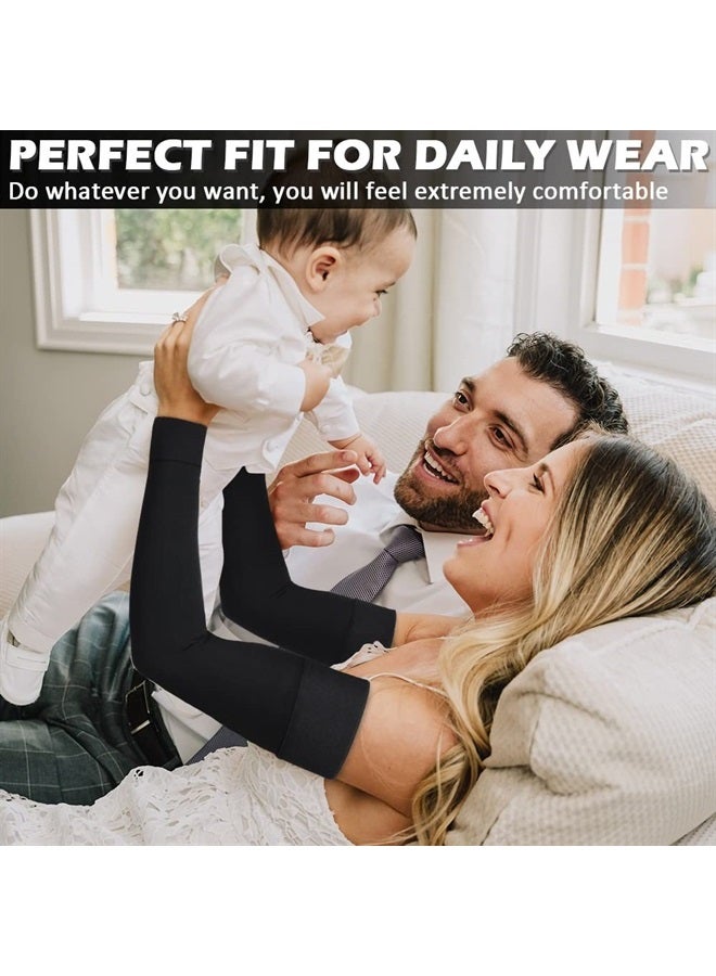 Ailaka Medical Compression Arm Sleeves for Men Women - 20-30 mmHg Lymphedema Compression Sleeves Support for Arms Pain, Swelling, Edema, Post Surgery Recovery, Tendonitis - Image 3