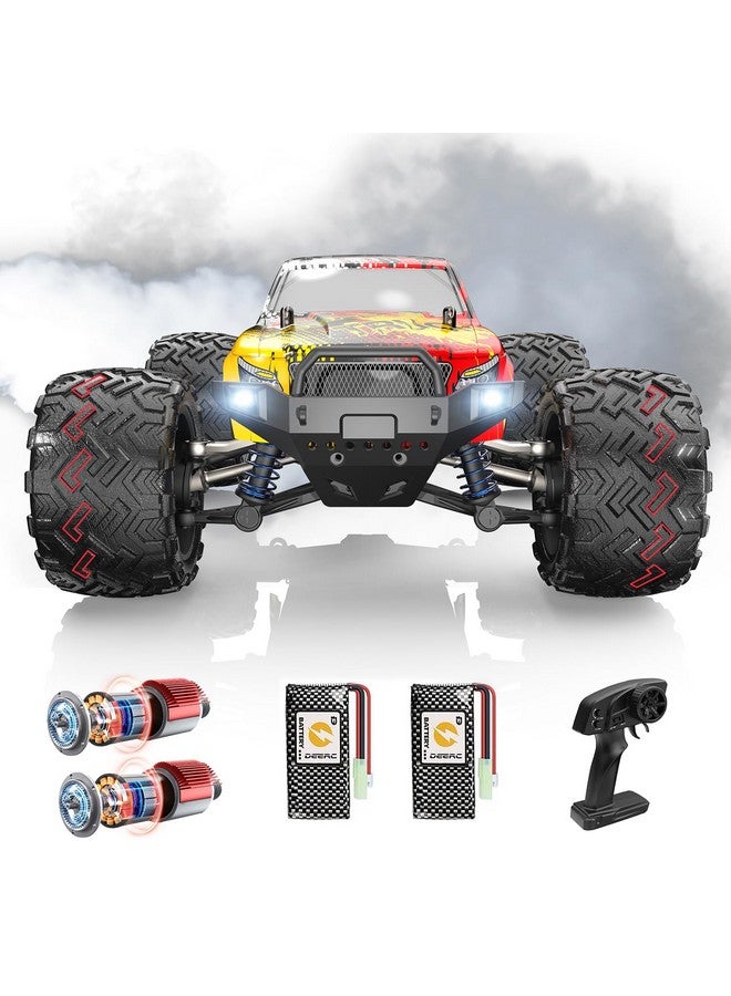 DEERC RC Cars High Speed Remote Control Car for Adults Kids 30+MPH, 1:16 Scales 4WD Off Road RC Monster Truck,Fast 2.4GHz All Terrains Toy Trucks Gifts for Boys,2 Batteries for 40Min Play - Image 1