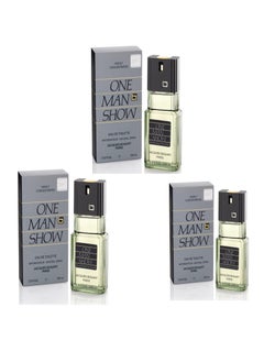Jacques Bogart Pack of 3 One Man Show Silver Fragrance Combo (100ml Each, Total 300ml) | Long-Lasting Scent  - Image 1