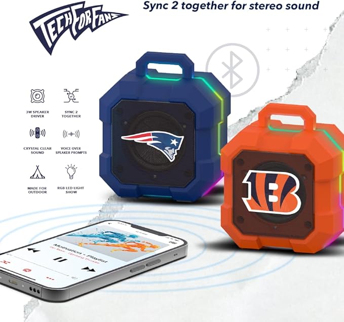 SOAR NCAA Unisex Shockbox LED Wireless Bluetooth Speaker - Image 3