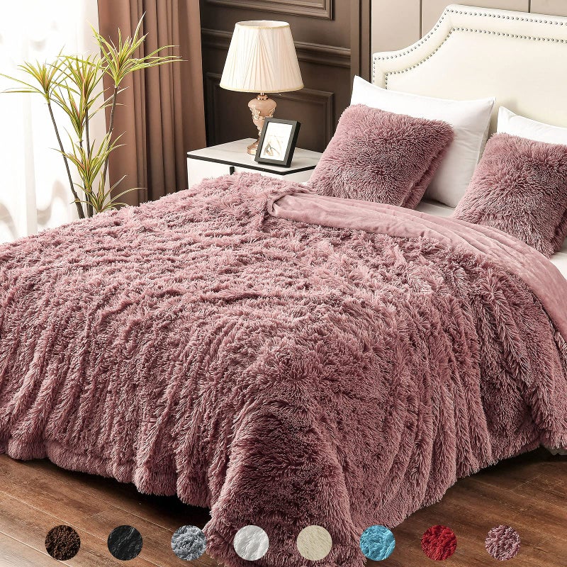 YUSOKI Twin Size Faux Fur Throw BlanketPink60 x 80Whithout PillowsWinter Lightweight Plush Fuzzy Soft Cozy Microfiber Comfy Bed Blanket for Women Kids Girls Couch Sofa Washable