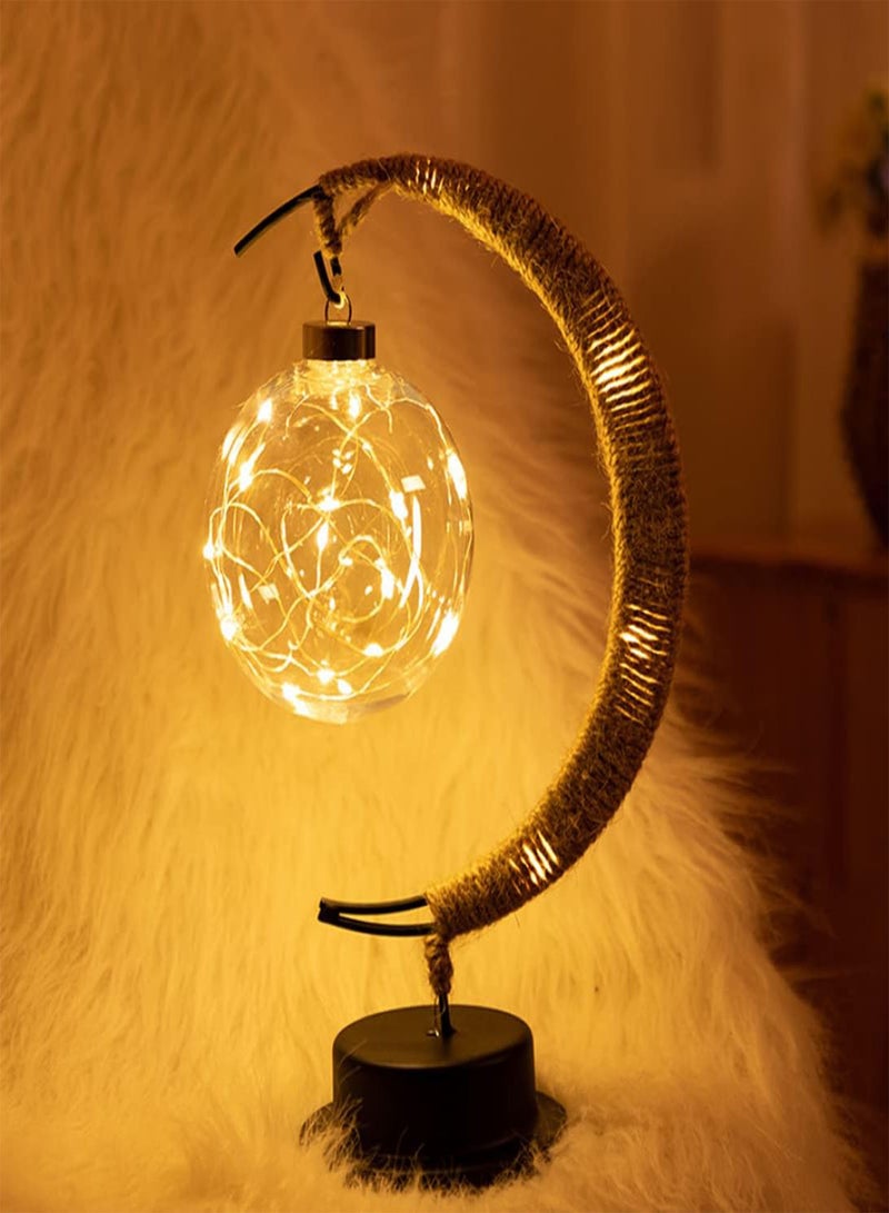 Enchanted Lunar Lamp Moon Hanging LED Moon Light Moon Table Lamp Moon Night Light for Home Decor Ramadan Decorations