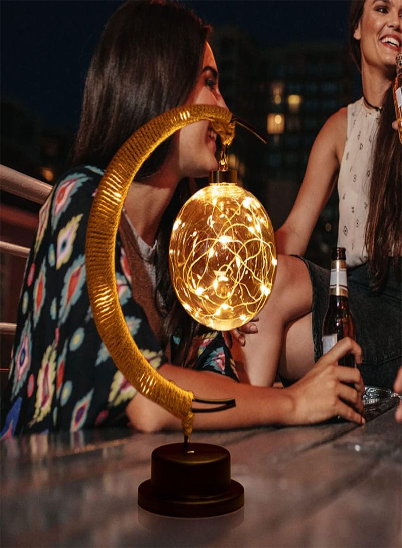 Enchanted Lunar Lamp Moon Hanging LED Moon Light Moon Table Lamp Moon Night Light for Home Decor Ramadan Decorations