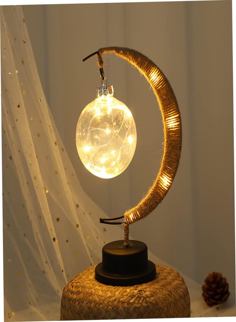 Enchanted Lunar Lamp Moon Hanging LED Moon Light Moon Table Lamp Moon Night Light for Home Decor Ramadan Decorations