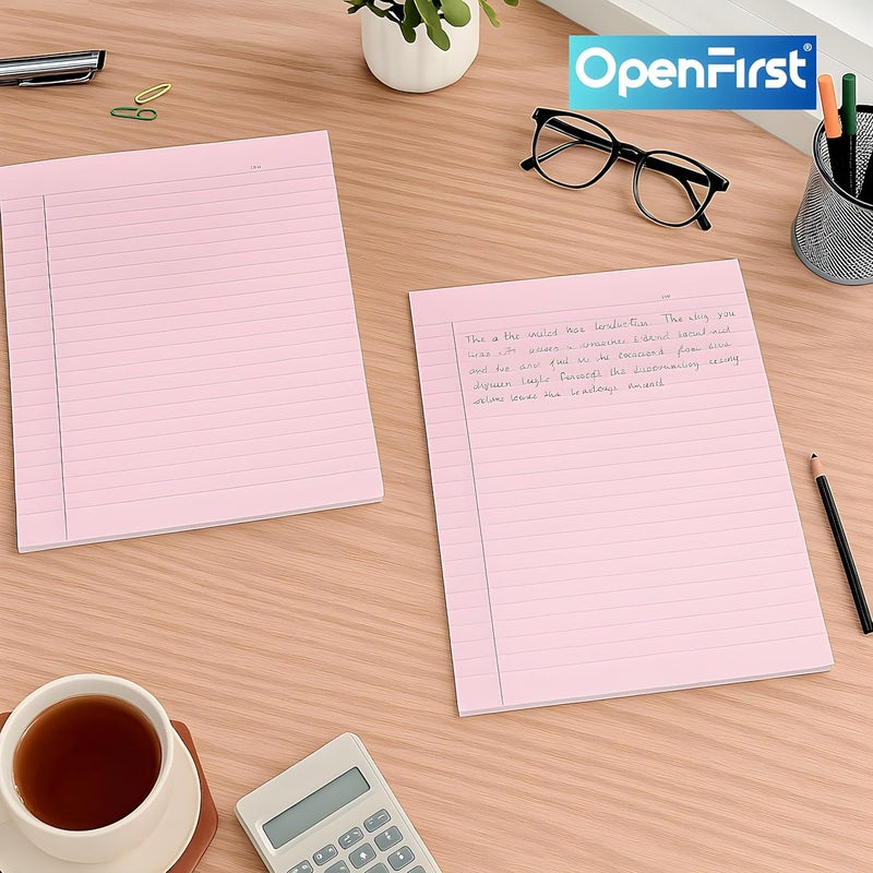 OPENFIRST ® A4 Rose Pink Ruled Assignment Sheets – 80 GSM Premium Ultra Smooth Paper | Single Side Ruled | Ideal for School, Office, Notes, Projects & more (Pack of 100) - Image 3