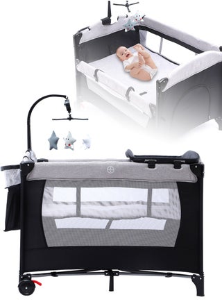 5 In 1 Baby Crib-Black